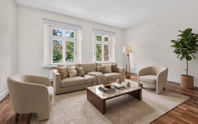 Wohnzimmer im Stil Transitional